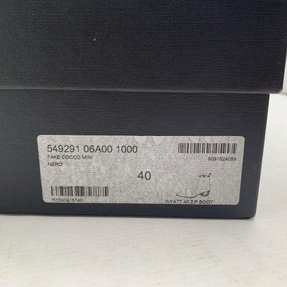 【中古品】【メンズ】 SAINT LAURENT サンローラン WYATT 40 ZIP BOOTS クロコ型押し ワイアット ジップ ブーツ 靴 183-260805-mh-10-fuzh サイズ：40 カラー：ブラック クロコ型押し 万代Net店