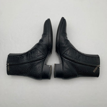 【中古品】【メンズ】 SAINT LAURENT サンローラン WYATT 40 ZIP BOOTS クロコ型押し ワイアット ジップ ブーツ 靴 183-260805-mh-10-fuzh サイズ：40 カラー：ブラック クロコ型押し 万代Net店