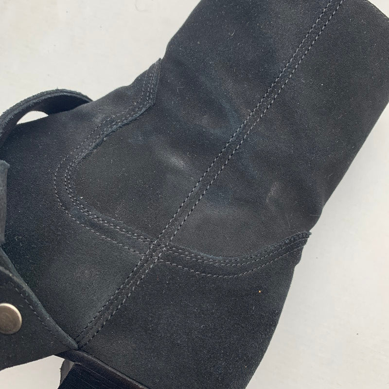 【中古品】【メンズ】 SAINT LAURENT サンローラン WYATT 40 HARNESS BOOTS リング スウェード ワイアット ハーネス ブーツ 靴 183-260805-mh-09-fuzh サイズ：40 カラー：ブラック スウェード 万代Net店