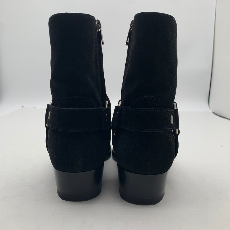 【中古品】【メンズ】 SAINT LAURENT サンローラン WYATT 40 HARNESS BOOTS リング スウェード ワイアット ハーネス ブーツ 靴 183-260805-mh-09-fuzh サイズ：40 カラー：ブラック スウェード 万代Net店