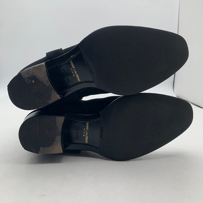 【中古品】【メンズ】 SAINT LAURENT サンローラン WYATT 40 HARNESS BOOTS リング スウェード ワイアット ハーネス ブーツ 靴 183-260805-mh-09-fuzh サイズ：40 カラー：ブラック スウェード 万代Net店