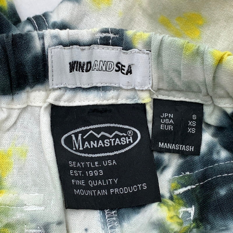 【中古品】【メンズ】 WINDANDSEA×MANASTASH ウィンダンシー×マナスタッシュ ハーフパンツ ボトムス ブランド 古着 153-260808-gm-28-fuzh サイズ：S カラー：イエロー ブラック 万代Net店