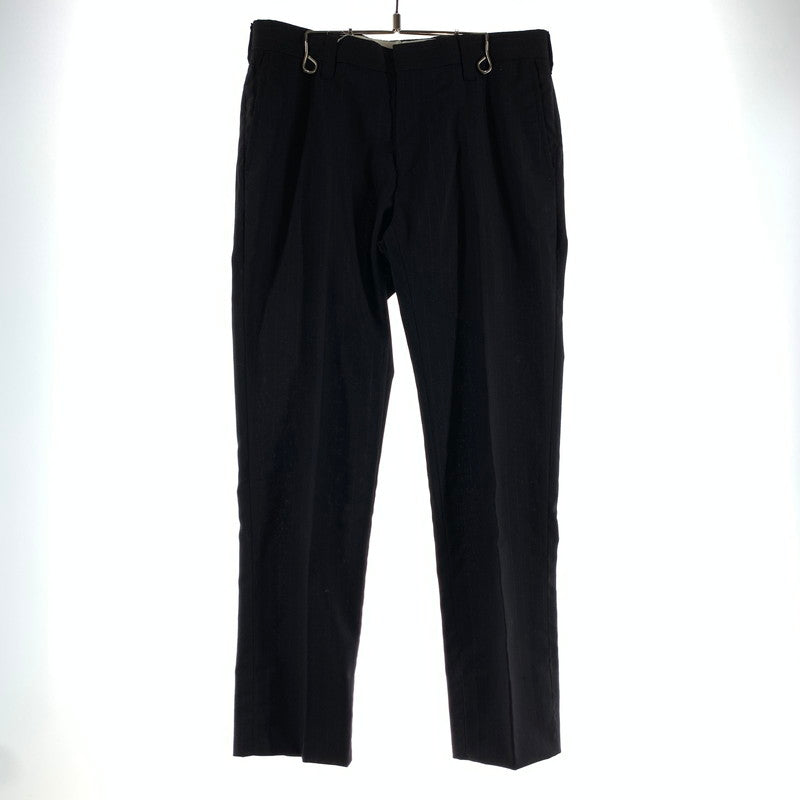 【中古品】【メンズ】 WACKO MARIA ワコマリア GP-107-BLANKLINE PLEATED TROUSERS TYPE-1 ストライプ パンツ 151-260805-ny-15-fuzh サイズ：M カラー：ブラック 万代Net店