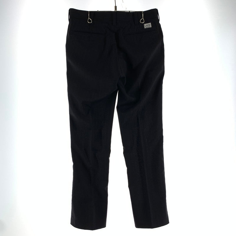 【中古品】【メンズ】 WACKO MARIA ワコマリア GP-107-BLANKLINE PLEATED TROUSERS TYPE-1 ストライプ パンツ 151-260805-ny-15-fuzh サイズ：M カラー：ブラック 万代Net店