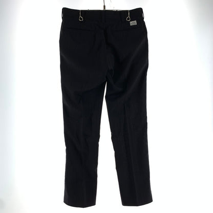 【中古品】【メンズ】 WACKO MARIA ワコマリア GP-107-BLANKLINE PLEATED TROUSERS TYPE-1 ストライプ パンツ 151-260805-ny-15-fuzh サイズ：M カラー：ブラック 万代Net店