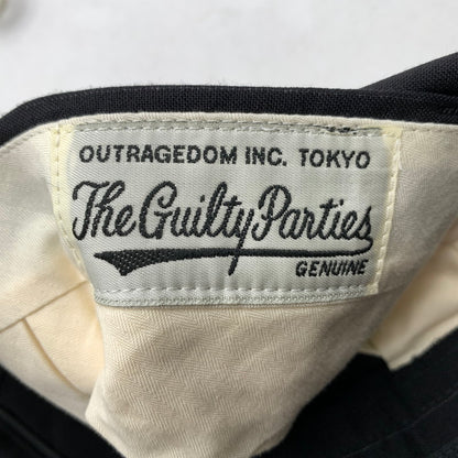 【中古品】【メンズ】 WACKO MARIA ワコマリア GP-107-BLANKLINE PLEATED TROUSERS TYPE-1 ストライプ パンツ 151-260805-ny-15-fuzh サイズ：M カラー：ブラック 万代Net店