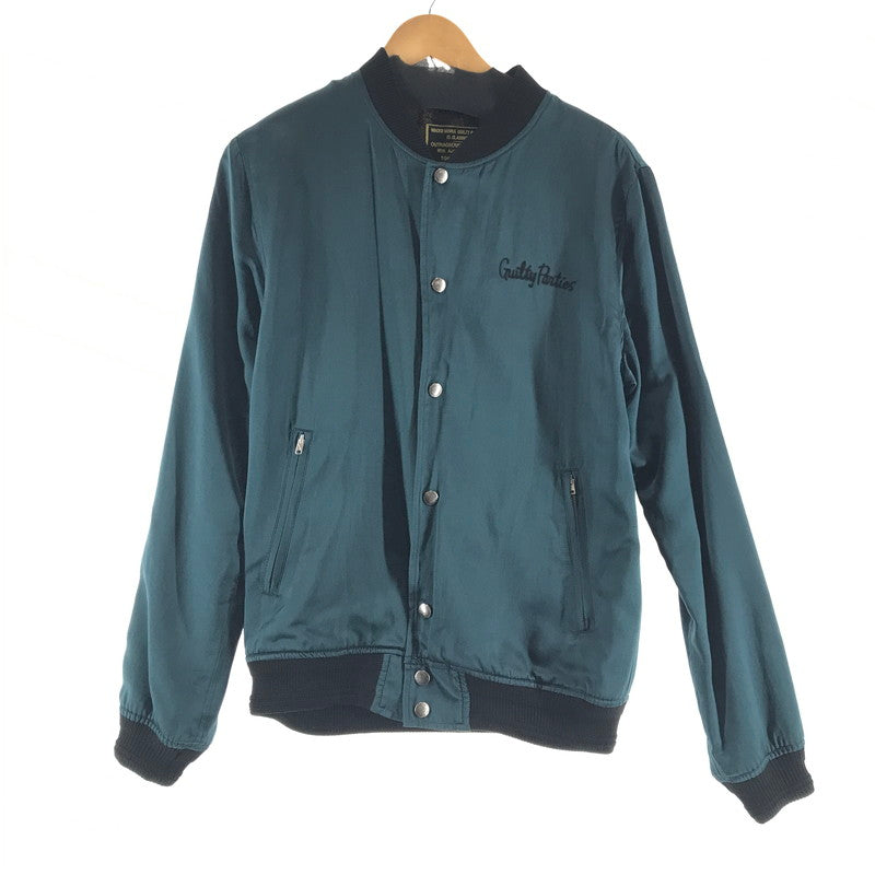 【中古品】【メンズ】 WACKO MARIA ワコマリア 刺繍サテンジャケット カラーDARKGREEN 緑 SIZE:L 140-260806-ky-10-fuzh 万代Net店