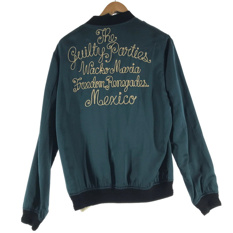【中古品】【メンズ】 WACKO MARIA ワコマリア 刺繍サテンジャケット カラーDARKGREEN 緑 SIZE:L 140-260806-ky-10-fuzh 万代Net店