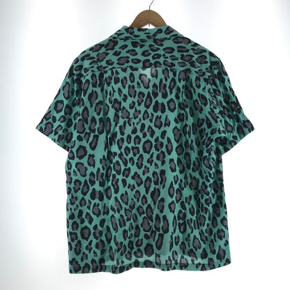 【中古美品】【メンズ】 HOUSTON ヒューストン 半袖シャツ TURQUOISE.レオパード柄 SIZE:M タグ付 145-260806-ky-07-fuzh 万代Net店
