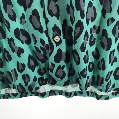 【中古美品】【メンズ】 HOUSTON ヒューストン 半袖シャツ TURQUOISE.レオパード柄 SIZE:M タグ付 145-260806-ky-07-fuzh 万代Net店
