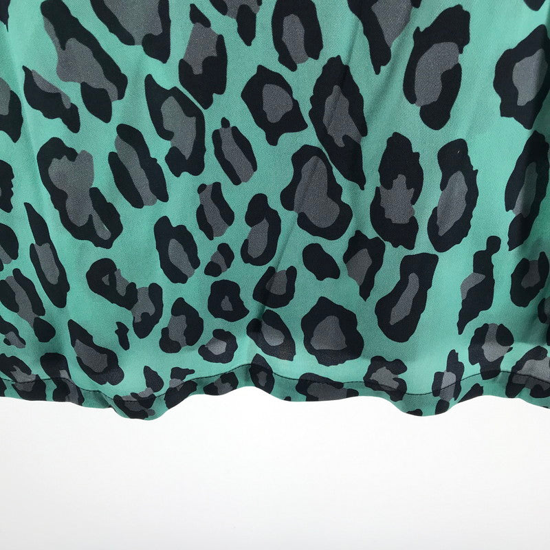 【中古美品】【メンズ】 HOUSTON ヒューストン 半袖シャツ TURQUOISE.レオパード柄 SIZE:M タグ付 145-260806-ky-07-fuzh 万代Net店