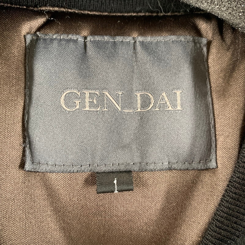 【中古品】【メンズ】 GEN DAI ゲンダイ JACKET ジャケット ギャザー ベロアジャケット 古着 140-260805-ny-07-fuzh サイズ：1 カラー：ブラック 万代Net店