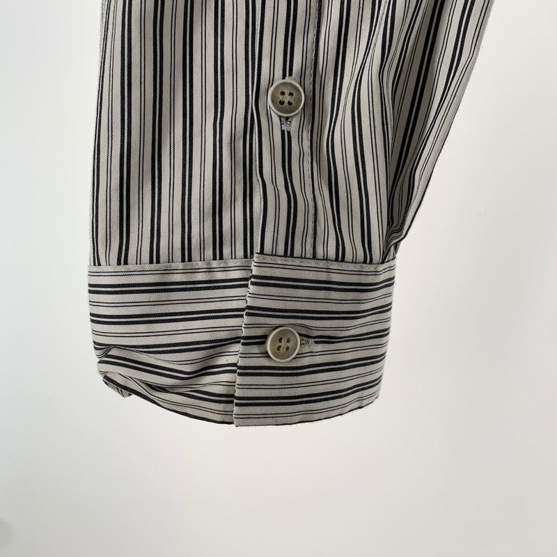 【中古品】【メンズ】 GEN DAI ゲンダイ 長袖シャツ 古着 ストライプシャツ 140-260805-ny-06-fuzh サイズ：2 カラー：白黒ストライプ 万代Net店