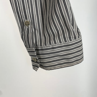 【中古品】【メンズ】 GEN DAI ゲンダイ 長袖シャツ 古着 ストライプシャツ 140-260805-ny-06-fuzh サイズ：2 カラー：白黒ストライプ 万代Net店