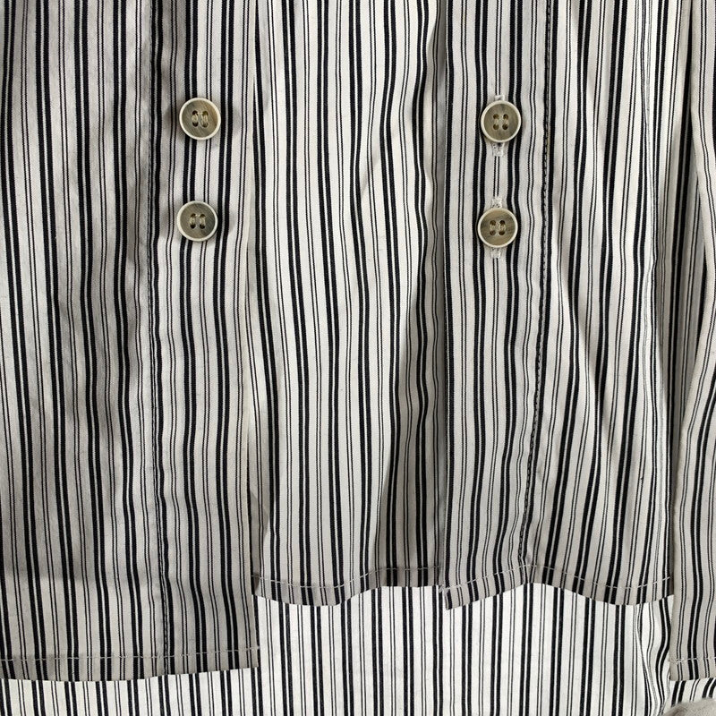 【中古品】【メンズ】 GEN DAI ゲンダイ 長袖シャツ 古着 ストライプシャツ 140-260805-ny-06-fuzh サイズ：2 カラー：白黒ストライプ 万代Net店