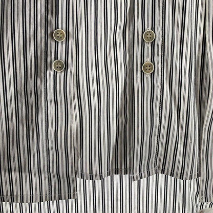 【中古品】【メンズ】 GEN DAI ゲンダイ 長袖シャツ 古着 ストライプシャツ 140-260805-ny-06-fuzh サイズ：2 カラー：白黒ストライプ 万代Net店