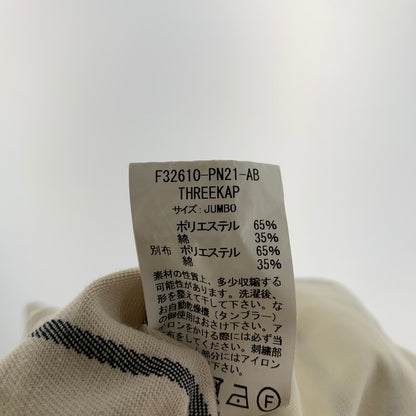 【中古品】【メンズ】 FAT×RED CAP エフエーティー × レッドキャップ F32610-PN21 THREEKAP カラーWHITE.ストライプ SIZE:JUMBO　 153-260806-ky-14-fuzh 万代Net店