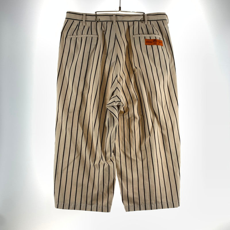 【中古品】【メンズ】 FAT×RED CAP エフエーティー × レッドキャップ F32610-PN21 THREEKAP カラーWHITE.ストライプ SIZE:JUMBO　 153-260806-ky-14-fuzh 万代Net店