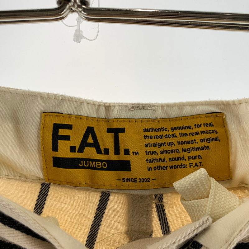 【中古品】【メンズ】 FAT×RED CAP エフエーティー × レッドキャップ F32610-PN21 THREEKAP カラーWHITE.ストライプ SIZE:JUMBO　 153-260806-ky-14-fuzh 万代Net店