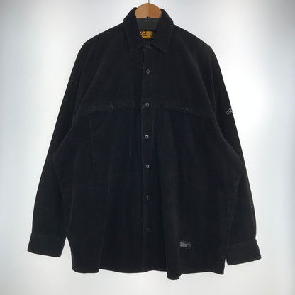 【中古品】【メンズ】 FAT エフエーティー F32520-SH13 WALEOVER ビッグシルエット 長袖 コーデュロイ シャツ トップス 古着 142-260819-mh-04-fuzh サイズ：JUMBO カラー：ブラック 万代Net店