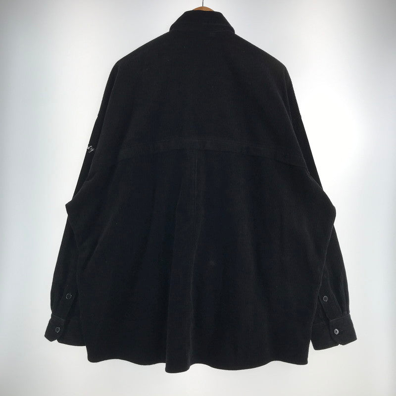 【中古品】【メンズ】 FAT エフエーティー F32520-SH13 WALEOVER ビッグシルエット 長袖 コーデュロイ シャツ トップス 古着 142-260819-mh-04-fuzh サイズ：JUMBO カラー：ブラック 万代Net店