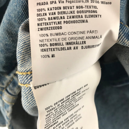 【中古品】【メンズ】 PRADA プラダ オーバーサイズ オーガニックデニム シャツ カラーBLUE SIZE:42 ダメージ加工 168-260806-ky-11-fuzh 万代Net店