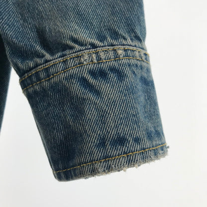 【中古品】【メンズ】 PRADA プラダ オーバーサイズ オーガニックデニム シャツ カラーBLUE SIZE:42 ダメージ加工 168-260806-ky-11-fuzh 万代Net店