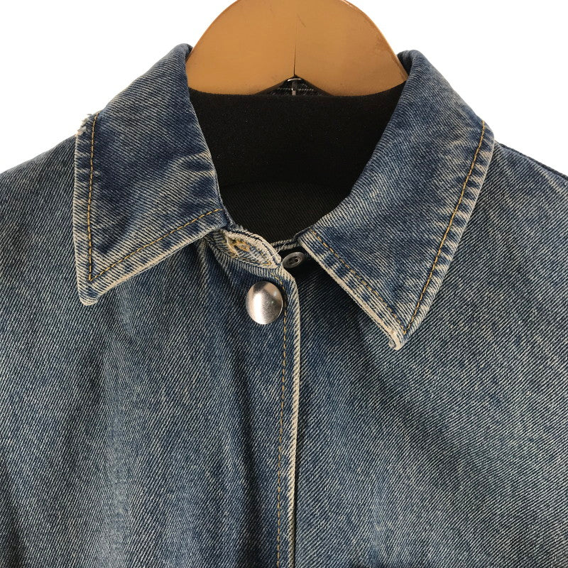 【中古品】【メンズ】 PRADA プラダ オーバーサイズ オーガニックデニム シャツ カラーBLUE SIZE:42 ダメージ加工 168-260806-ky-11-fuzh 万代Net店