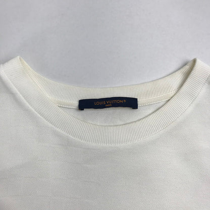 【中古品】【メンズ】 LOUIS VUITTON ルイ･ヴィトン HALF DAMIER POCKET T-SHIRT ハーフダミエ ポケット Tシャツ カラーWHITE 白 SIZE:L　 179-260806-ky-06-fuzh 万代Net店