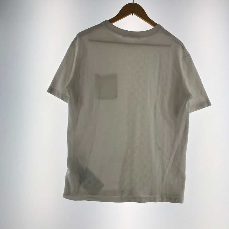 【中古品】【メンズ】 LOUIS VUITTON ルイ･ヴィトン HALF DAMIER POCKET T-SHIRT ハーフダミエ ポケット Tシャツ カラーWHITE 白 SIZE:L　 179-260806-ky-06-fuzh 万代Net店
