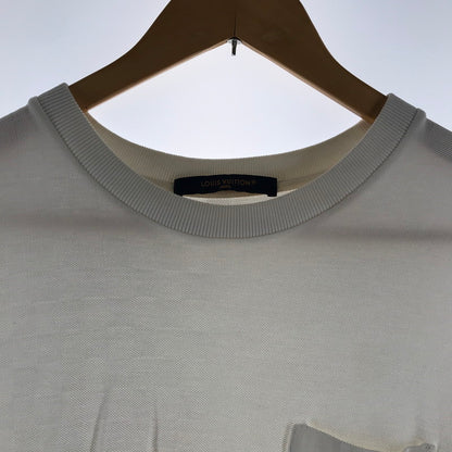 【中古品】【メンズ】 LOUIS VUITTON ルイ･ヴィトン HALF DAMIER POCKET T-SHIRT ハーフダミエ ポケット Tシャツ カラーWHITE 白 SIZE:L　 179-260806-ky-06-fuzh 万代Net店