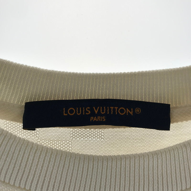 【中古品】【メンズ】 LOUIS VUITTON ルイ･ヴィトン HALF DAMIER POCKET T-SHIRT ハーフダミエ ポケット Tシャツ カラーWHITE 白 SIZE:L　 179-260806-ky-06-fuzh 万代Net店