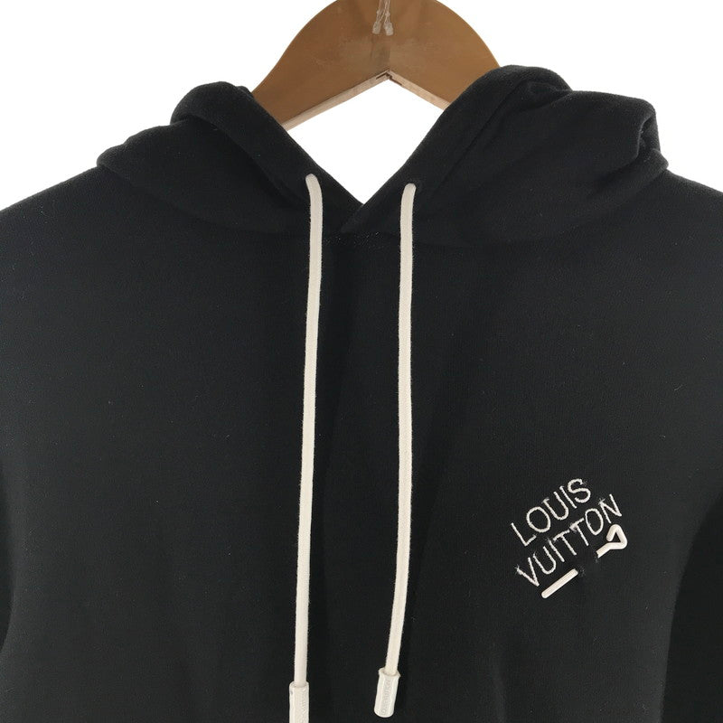 【中古品】【メンズ】 LOUIS VUITTON ルイ･ヴィトン RM231Q IHN HNY56W 23SS SIGNATURE LOGO PULLOVER HOODIE プルオーバー フーディー カラーBLACK SIZE:M 179-260806-ky-05-fuzh 万代Net店