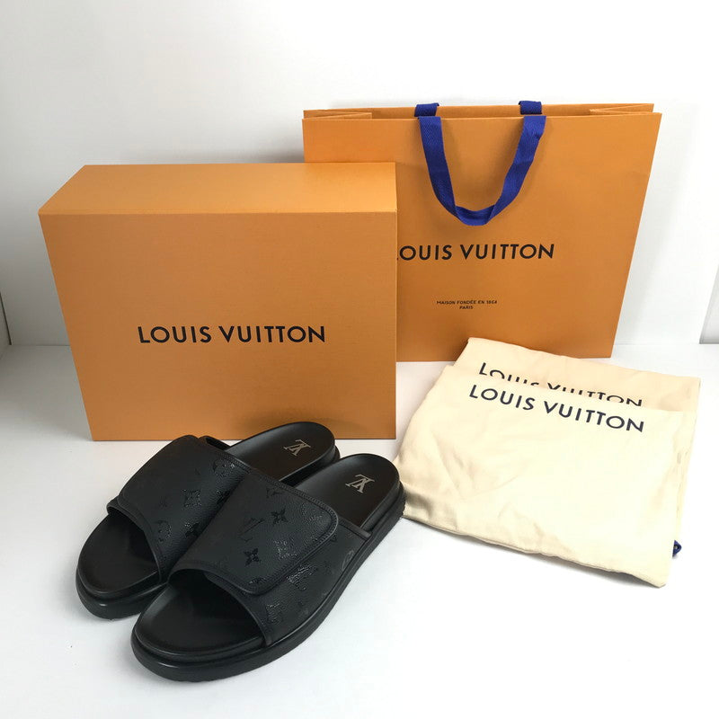 【中古品】【メンズ】 LOUIS VUITTON ルイ･ヴィトン 1AIXCW MIAMI MULE SANDAL マイアミ ミュール サンダル カラーBLACK 黒 SIZE:9 179-260806-ky-01-fuzh 万代Net店