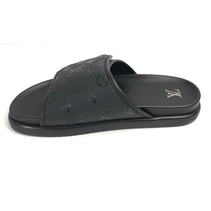 【中古品】【メンズ】 LOUIS VUITTON ルイ･ヴィトン 1AIXCW MIAMI MULE SANDAL マイアミ ミュール サンダル カラーBLACK 黒 SIZE:9 179-260806-ky-01-fuzh 万代Net店