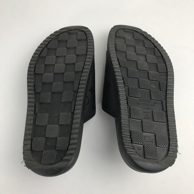 【中古品】【メンズ】 LOUIS VUITTON ルイ･ヴィトン 1AIXCW MIAMI MULE SANDAL マイアミ ミュール サンダル カラーBLACK 黒 SIZE:9 179-260806-ky-01-fuzh 万代Net店
