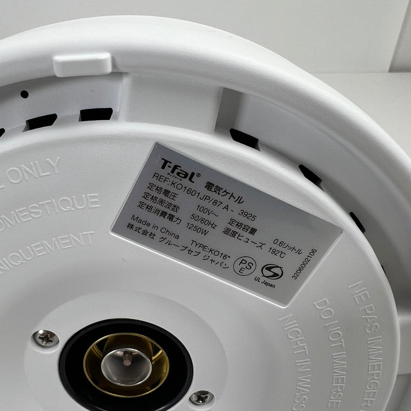 【中古美品】 T-FAL ティファール KO1601JP デルフィニ ロック 0.6L 電気ケトル 098-260809-ky-06-fuz 万代Net店