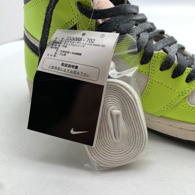 【中古品】【メンズ】 NIKE ナイキ 555088-702 AIR JORDAN 1 HIGH OG ”VOLT VISIONAIRE” エアジョーダン 1 ハイ スニーカー 靴 シューズ 160-260907-mh-12-fuzh サイズ：27.5cm カラー：イエロー アイボリー 万代Net店