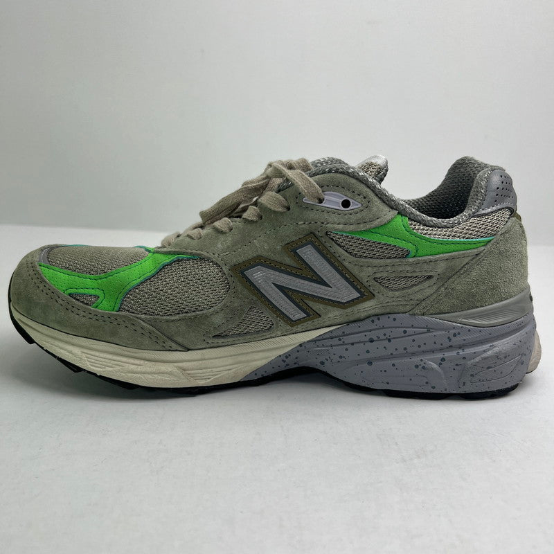 【中古品】【メンズ】 NEW BALANCE×PATTA ニューバランス パタ M990PP3 SNEAKER GREEN SIZE:25.0cm ※変え紐・箱付 スニーカー 靴 ※ほつれあり 162-260807-io-35-fuzh カラー：グリーン 万代Net店