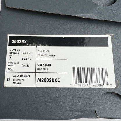 【中古品】【メンズ】 NEW BALANCE ニューバランス M2002RXC 2002R GORE-TEX "CASTLEROCK" GRAY SIZE:25.0cm ※箱有 スニーカー 靴 ※使用感あり・外箱傷みあり 162-260807-io-37-fuzh カラー：グレー 万代Net店