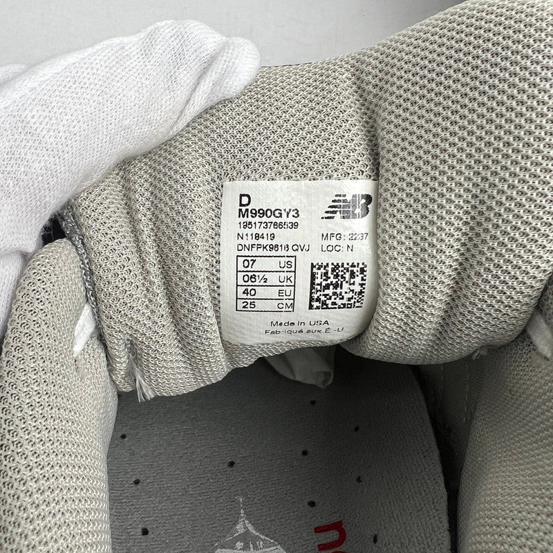 【中古品】【メンズ】 NEW BALANCE ニューバランス M990GY3 GRAY SIZE:25.0cm ※箱有 スニーカー 靴 ※汚れあり 162-260807-io-41-fuzh カラー：グレー 万代Net店