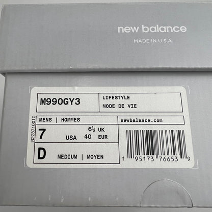 【中古品】【メンズ】 NEW BALANCE ニューバランス M990GY3 GRAY SIZE:25.0cm ※箱有 スニーカー 靴 ※汚れあり 162-260807-io-41-fuzh カラー：グレー 万代Net店