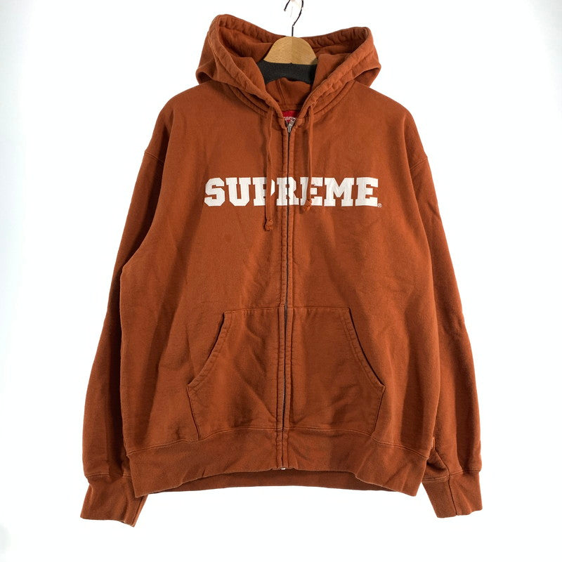 【中古品】【メンズ】 SUPREME COLLEGIATE APPLIQUE シュプリーム カレッジエイト・アップリケ ZIP UP HOODED SWEATSHIRT フーディー パーカー スウェットシャツ SIZE:L 25SS ※使用感・シミ有 149-260807-io-18-fuzh カラー：ブラウン 万代Net店