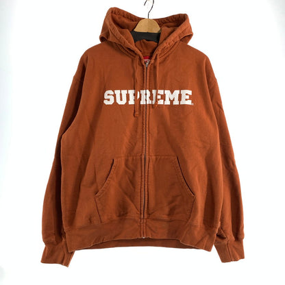 【中古品】【メンズ】 SUPREME COLLEGIATE APPLIQUE シュプリーム カレッジエイト・アップリケ ZIP UP HOODED SWEATSHIRT フーディー パーカー スウェットシャツ SIZE:L 25SS ※使用感・シミ有 149-260807-io-18-fuzh カラー：ブラウン 万代Net店