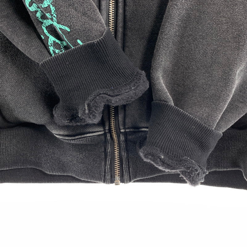 【中古品】【メンズ】 FR2 エフアールツー 月桃 沖縄限定 アーム刺繍 ZIPUP HOODIE ジップアップ フーディー パーカー BLK SIZE:L ※汚れ・シミ有 142-260807-io-20-fuzh カラー：ブラック 万代Net店