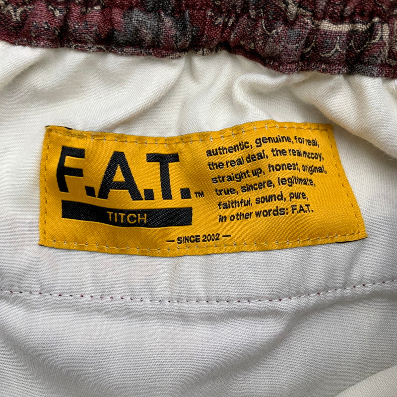 【中古品】【メンズ】 FAT エフエーティー MEGATILE ボルドー パンツ SIZE:TITCH Mサイズ 総柄 153-260807-io-29-fuzh 万代Net店
