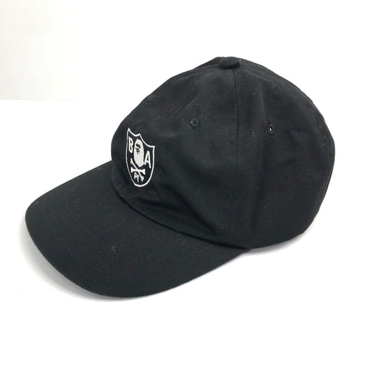 【中古品】【メンズ】 A BATHING APE ア ベイシング エイプ CROSSBONE EMBLEM CAP クロスボーン・エンブレム キャップ カラーブラック 帽子 185-260808-ky-55-fuzh 万代Net店