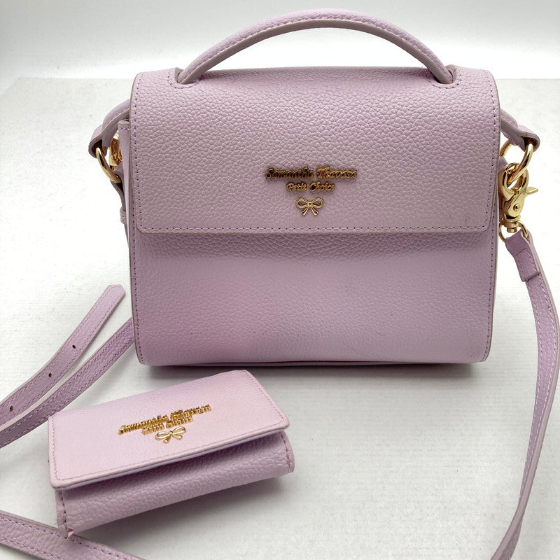 【中古品】【レディース】 SAMANTHA THAVASA PETIT CHOICE サマンサタバサ プチチョイス 財布付 2WAY ショルダーバッグ カバン ウォレット 188-260928-vt-84-fuzh カラー：ピンク/ラベンダー 万代Net店