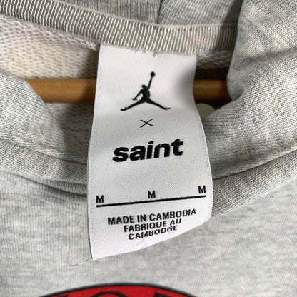 【中古品】【メンズ】 NIKE JORDAN×SAINT MICHAEL ナイキ ジョーダン セントマイケ FV-4718 M J SM FLEECE HOODIE フーディー パーカー GRAY SIZE:M 142-260807-io-14-fuzh カラー：グレー 万代Net店