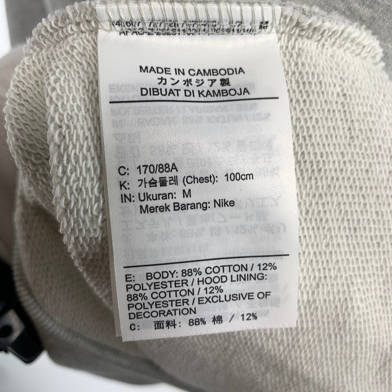 【中古品】【メンズ】 NIKE JORDAN×SAINT MICHAEL ナイキ ジョーダン セントマイケ FV-4718 M J SM FLEECE HOODIE フーディー パーカー GRAY SIZE:M 142-260807-io-14-fuzh カラー：グレー 万代Net店
